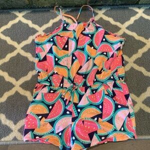 Cat and Jack girl watermelon romper 7/8